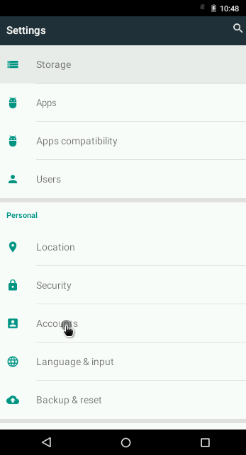 Android Account Settings