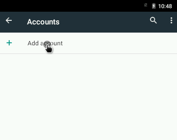 Android add an email account