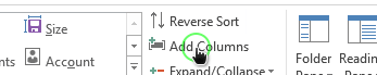 Outlook Add columns